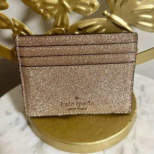 Kate Spade Joeley Tinsel Glitter Slim Card Holder Wallet